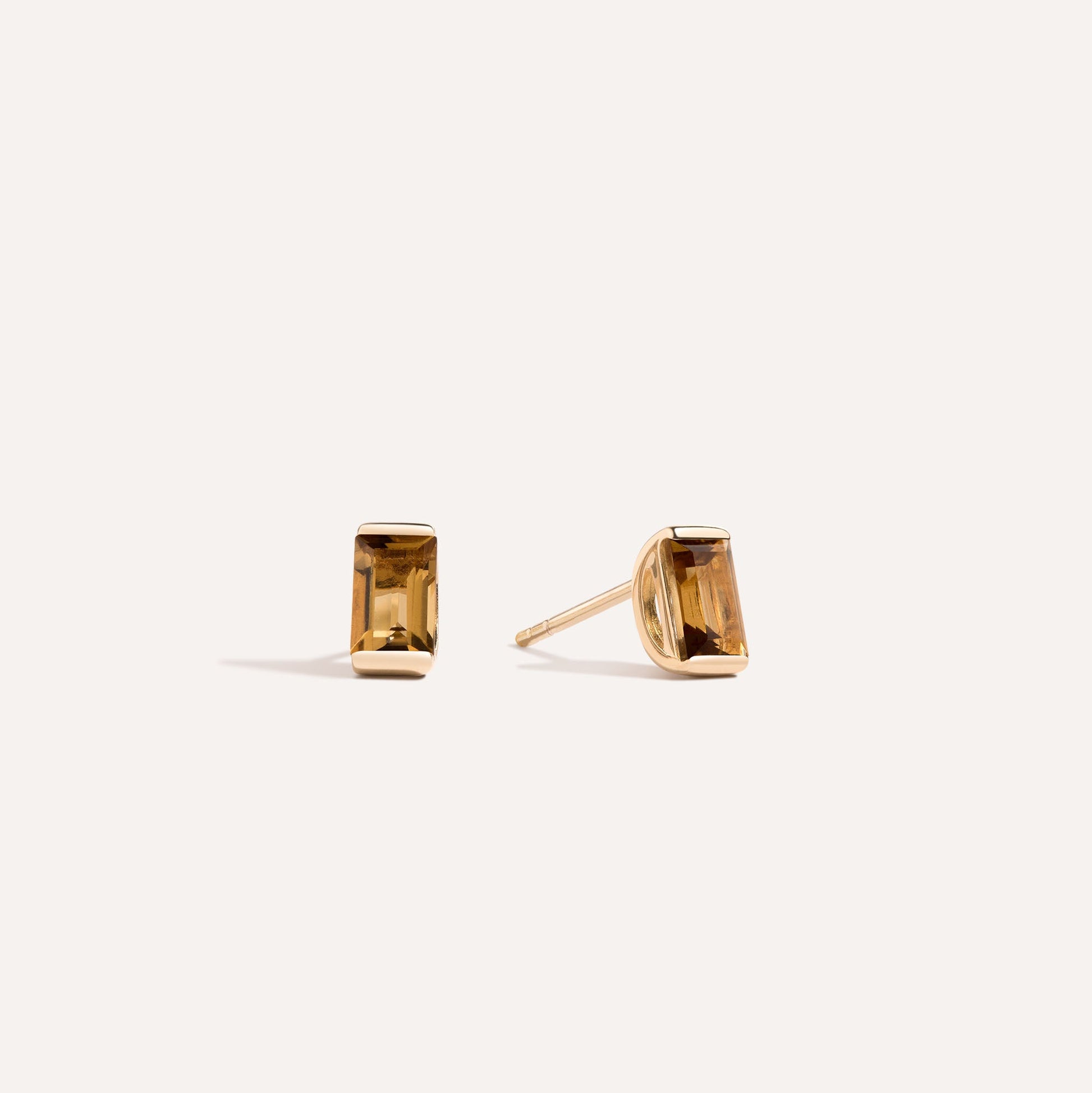 It’s a Long Story Baguette Stud Earrings - LÚDERE